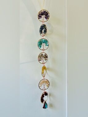 Hanging Gemstone Tree of Life Wall Decor — Multi-Color